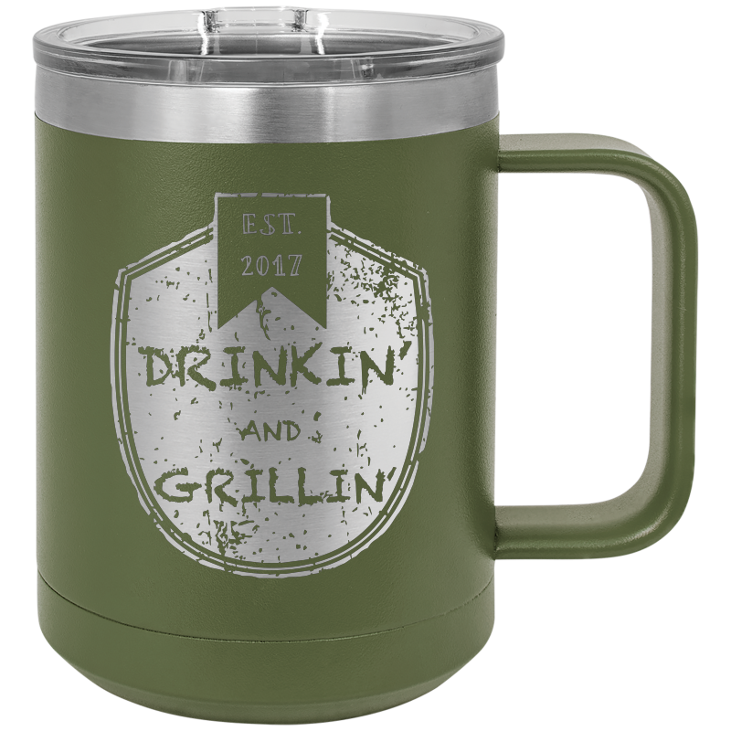 Drinkin & Grillin - Travel Mugs