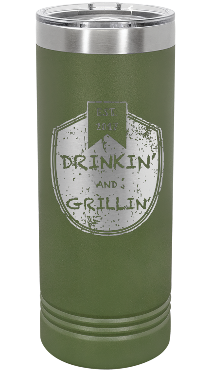 Drinkin & Grillin - Skinny Tumbler