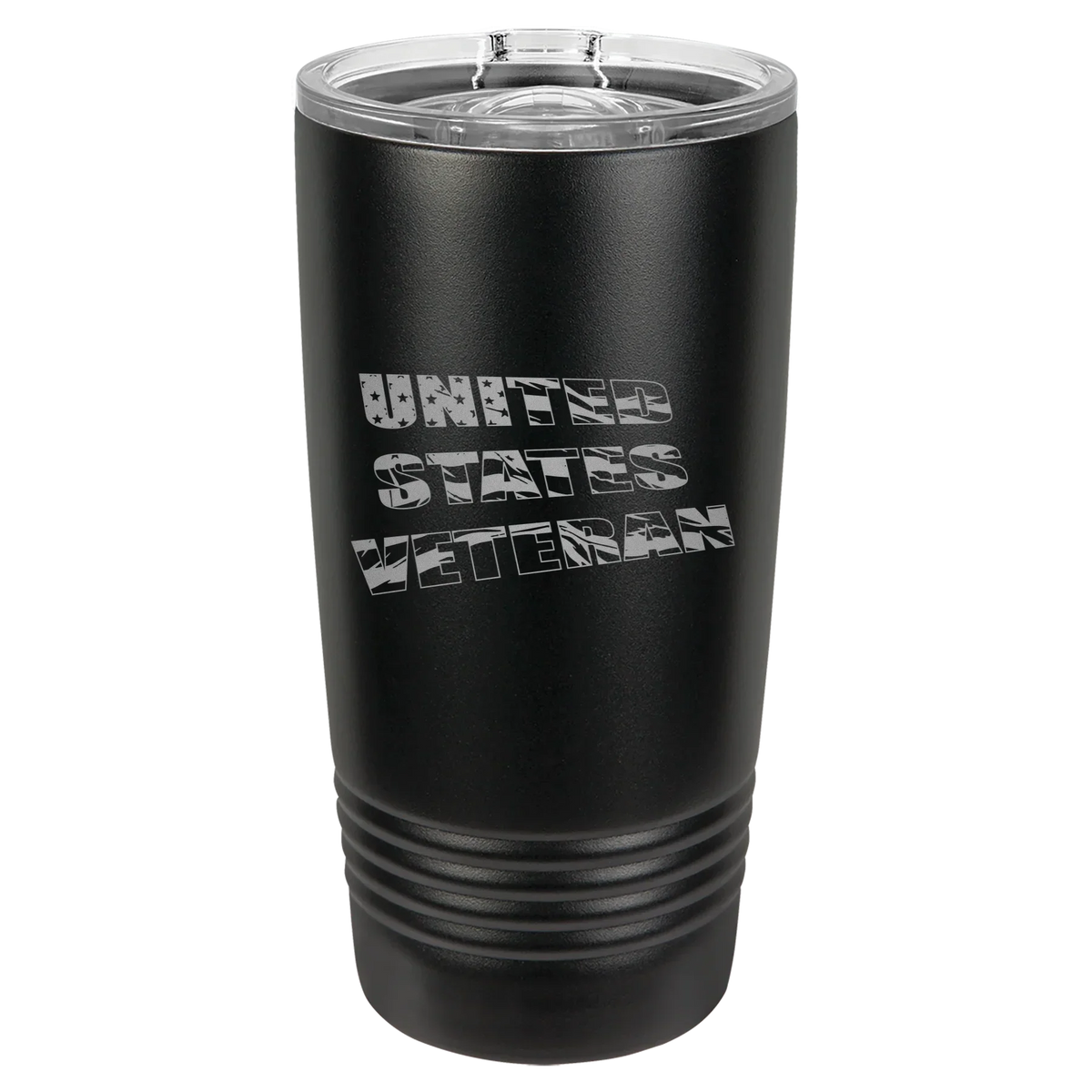 Flag Veteran Polar Camel ringneck tumbler with slider lid