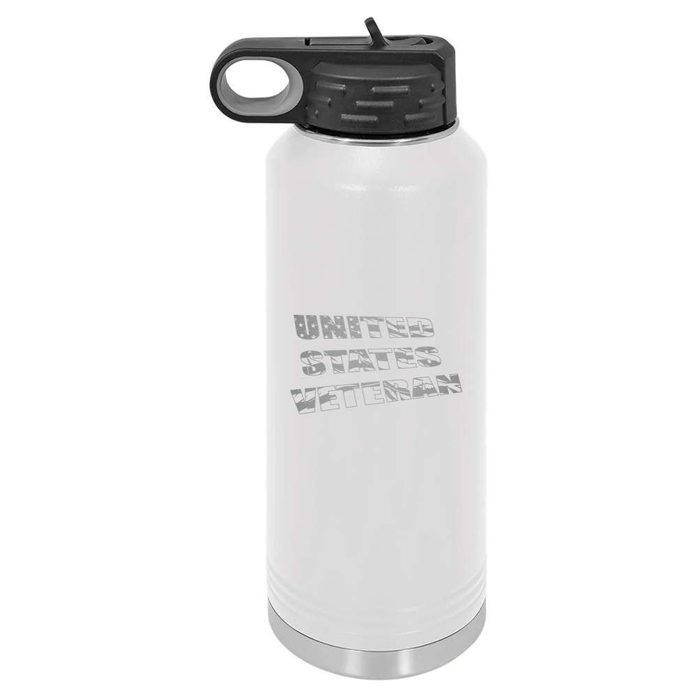 Flag Veteran - Polar Camel Water Bottle - White