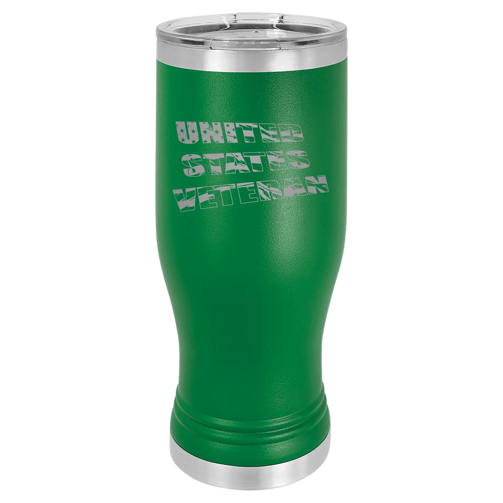 Flag Veteran - Polar Camel Pilsner Tumbler with Standard Lid - Green