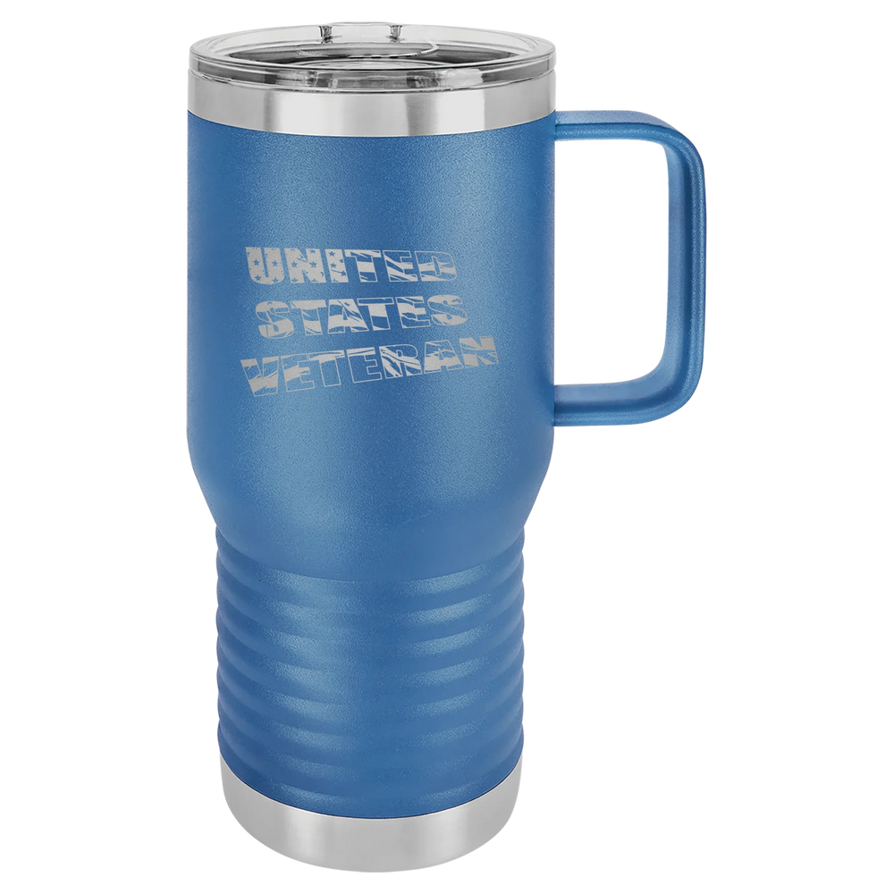 Flag Veteran - Polar Camel Vacuum Insulated Travel Mug with Slider Lid - Royal Blue