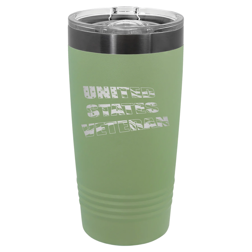Flag Veteran - Polar Camel Ringneck Tumbler - Summer Sage/Ghost Black ION-Plated