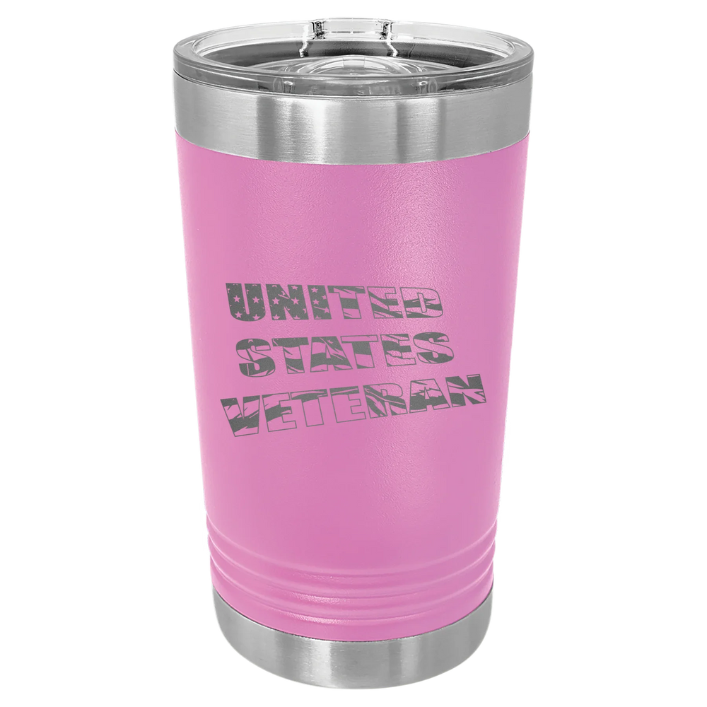 Flag Veteran - Polar Camel Pint with Slider Lid - Light Purple