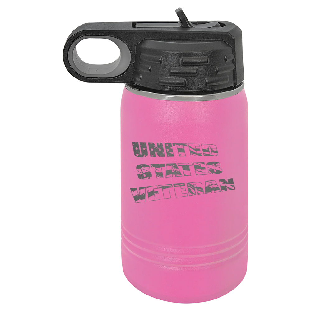 Flag Veteran - Polar Camel Water Bottle - Pink