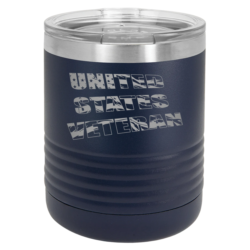 Flag Veteran - Polar Camel Tumbler with Standard Lid - Navy Blue