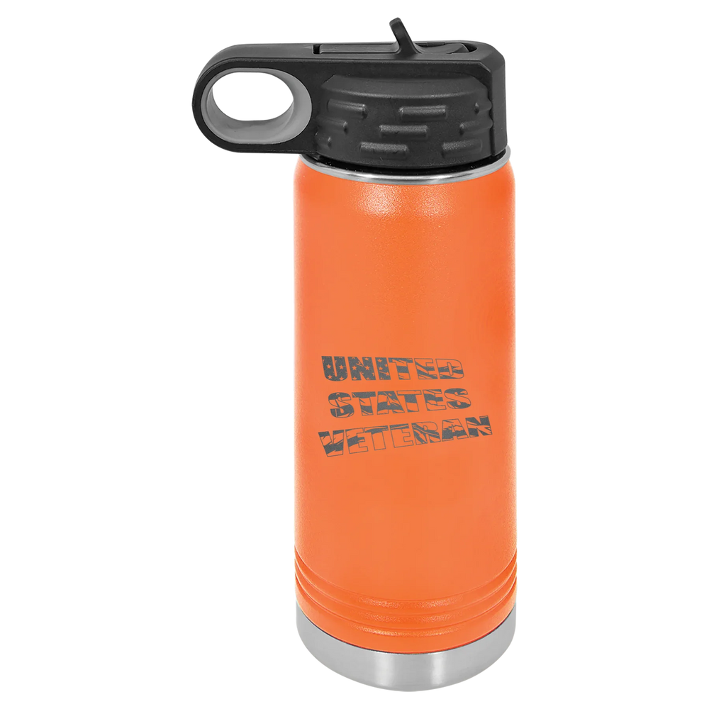 Flag Veteran - Polar Camel Water Bottle - Orange