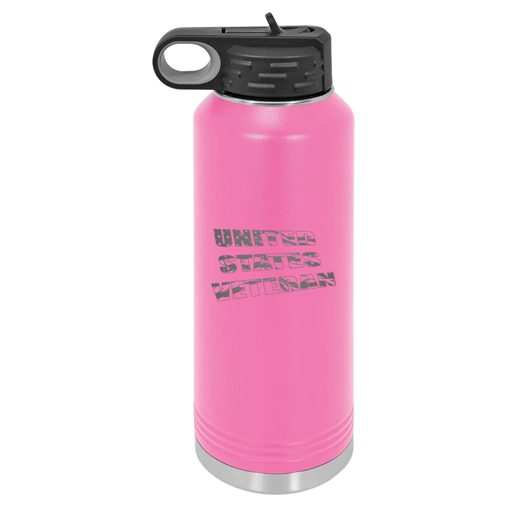 Flag Veteran - Polar Camel Water Bottle - Pink