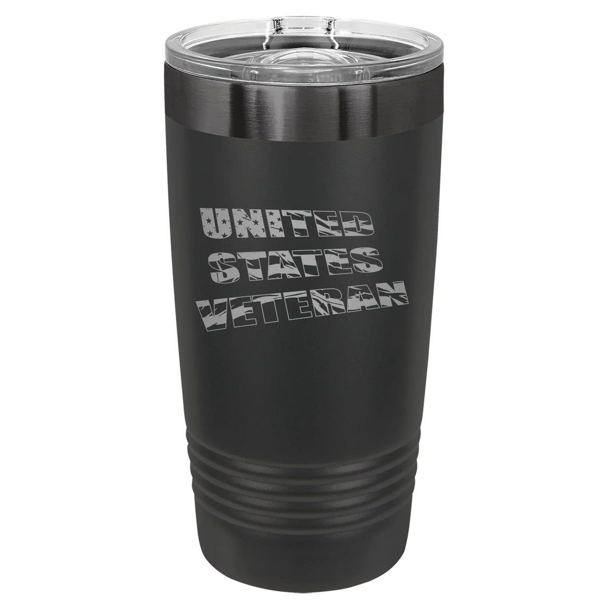 Flag Veteran - Polar Camel Ringneck Tumbler - Black/Ghost Black
