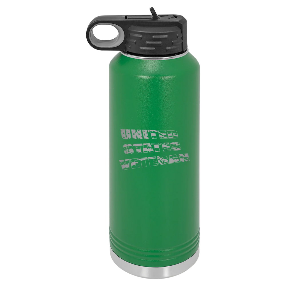 Flag Veteran - Polar Camel Water Bottle - Green
