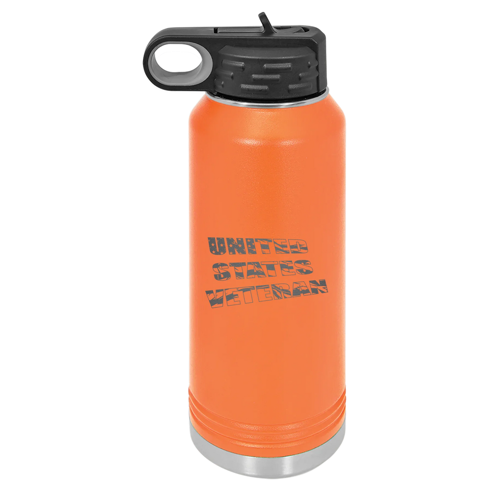Flag Veteran - Polar Camel Water Bottle - Orange