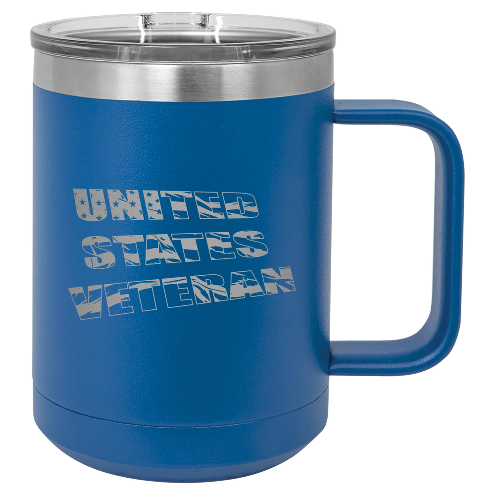 Flag Veteran - Polar Camel Vacuum Insulated Mug with Slider Lid - Royal Blue