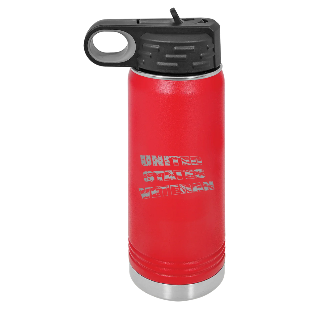 Flag Veteran - Polar Camel Water Bottle - Red