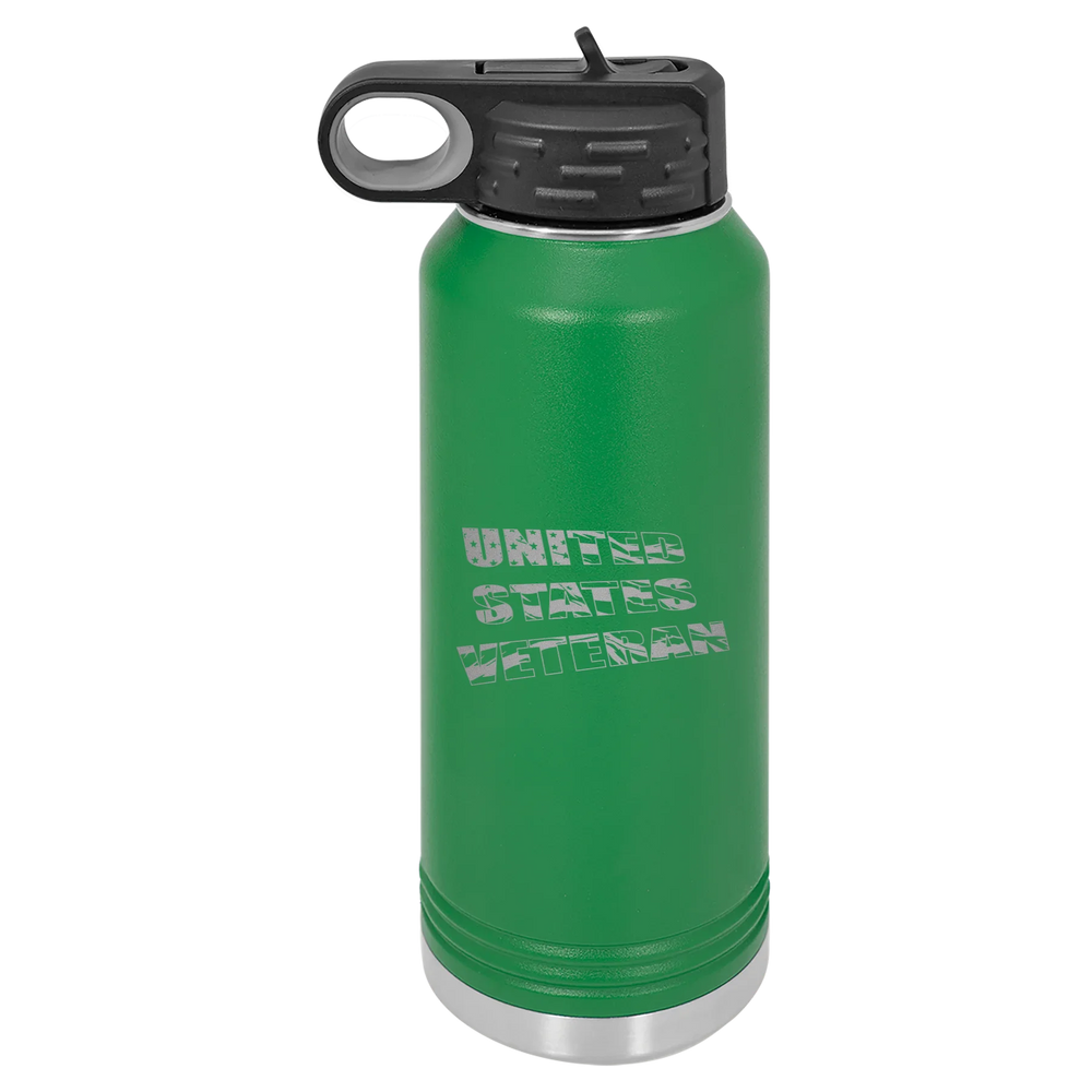 Flag Veteran - Polar Camel Water Bottle - Green