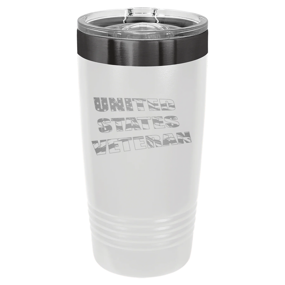 Flag Veteran - Polar Camel Ringneck Tumbler - White/Ghost Black