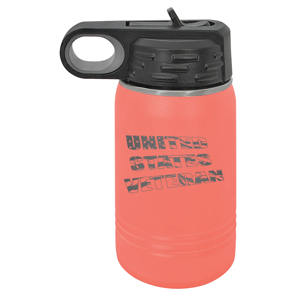 Flag Veteran - Polar Camel Water Bottle - Coral