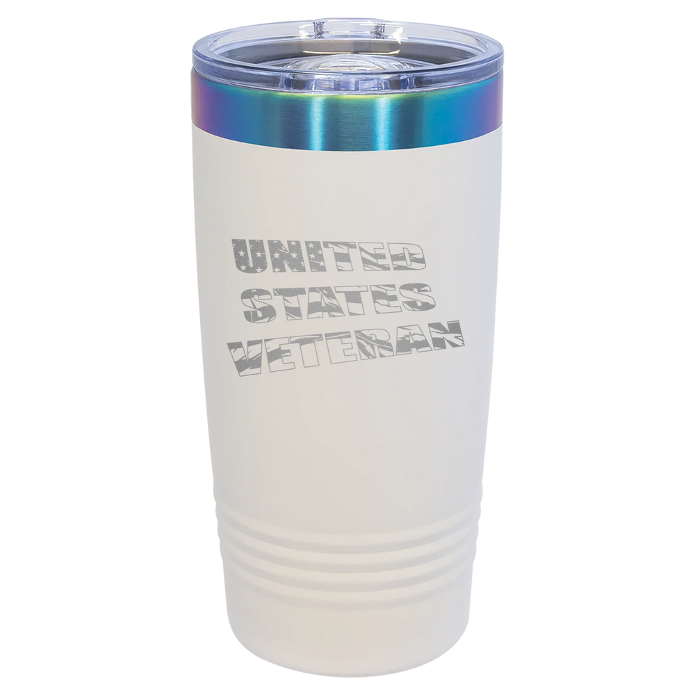 Flag Veteran - Polar Camel Ringneck Tumbler - White/Prism