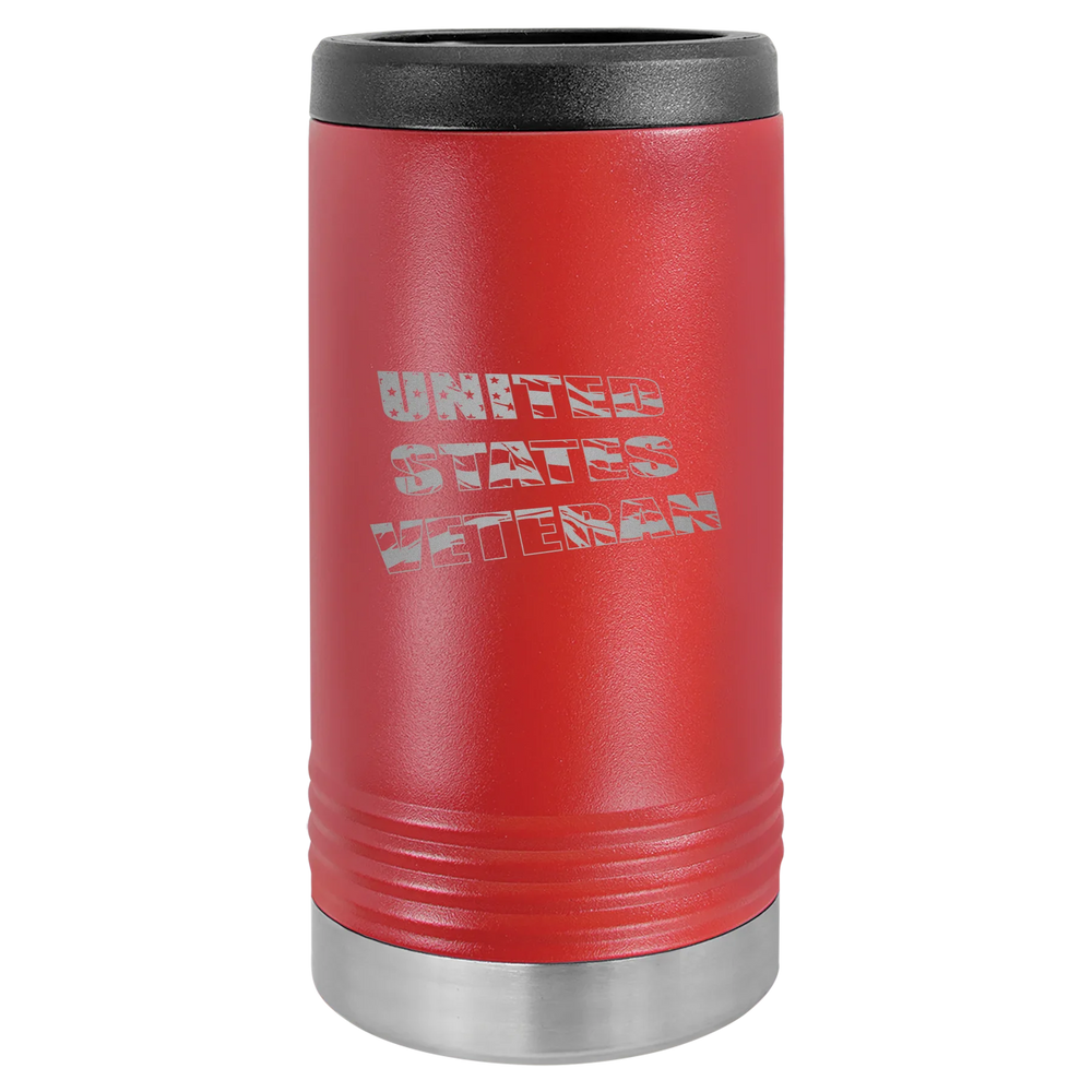 Flag Veteran - Polar Camel Beverage Holder - Red Slim