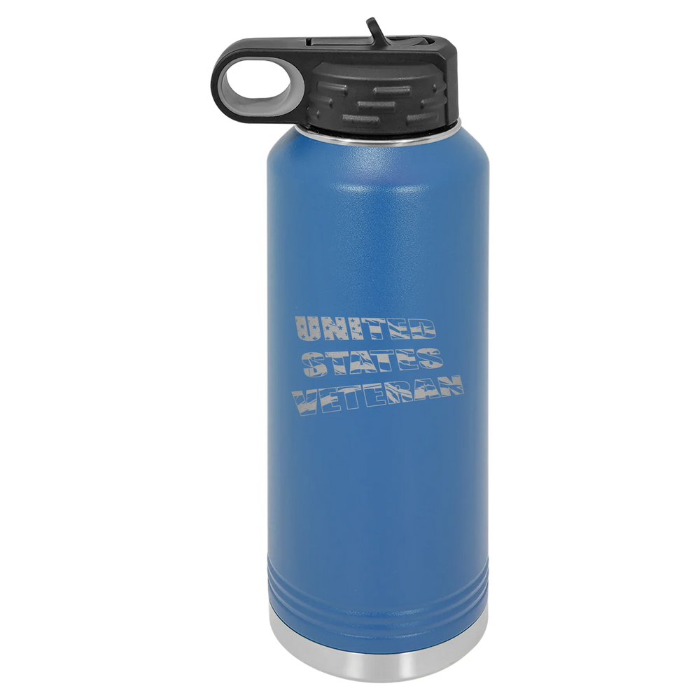 Flag Veteran - Polar Camel Water Bottle - Royal Blue