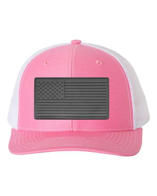 American Flag Patch Hat — listing image for Hot Pink / White, American Flag - Black options