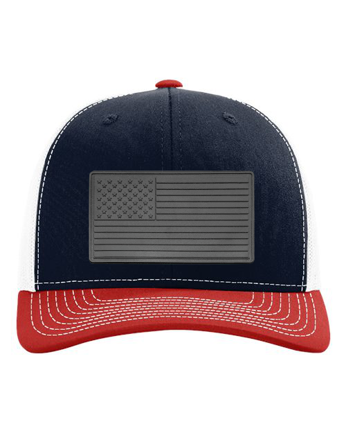 American Flag Patch Hat — listing image for Navy / White / Red, American Flag - Black options