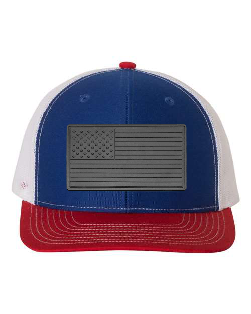 American Flag Patch Hat — listing image for Royal / White / Red, American Flag - Black options