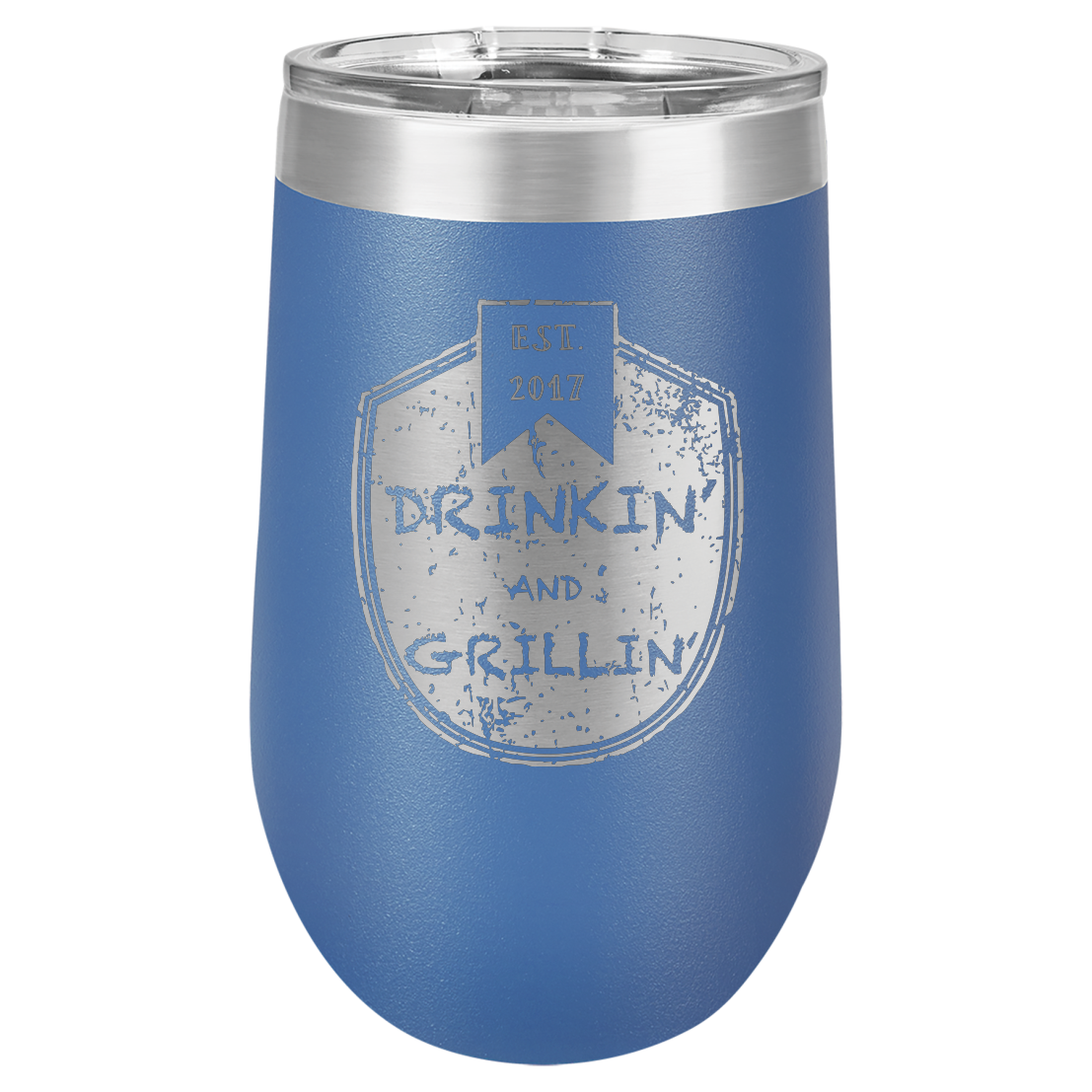 Drinkin & Grillin - Stemless Wine Tumbler