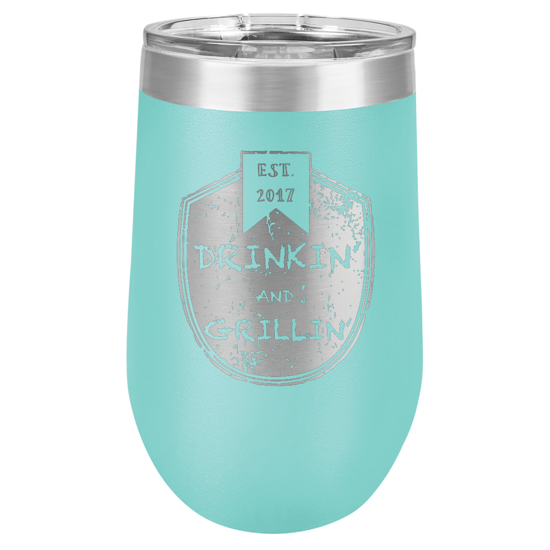 Drinkin & Grillin - Stemless Wine Tumbler