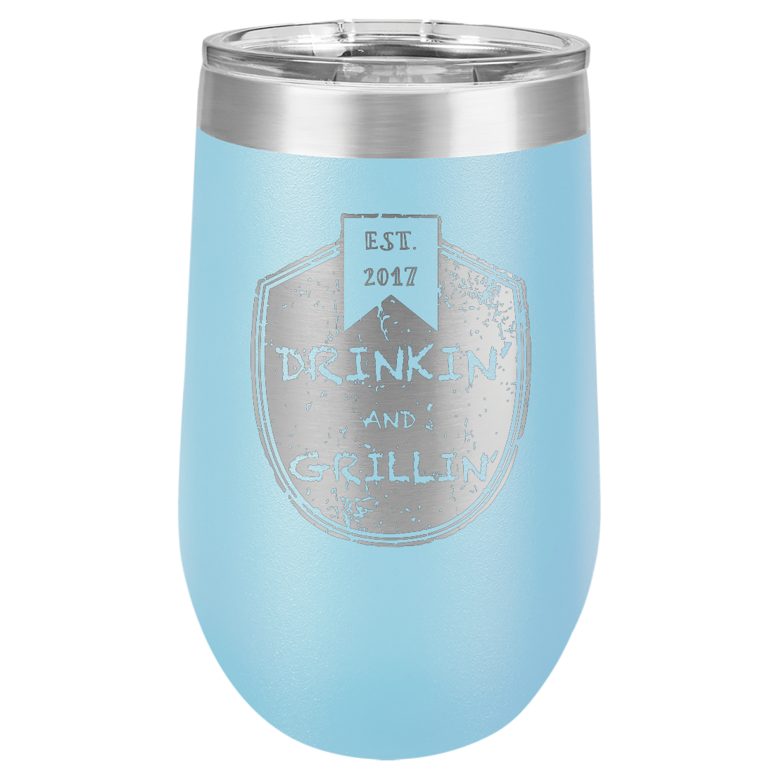Drinkin & Grillin - Stemless Wine Tumbler