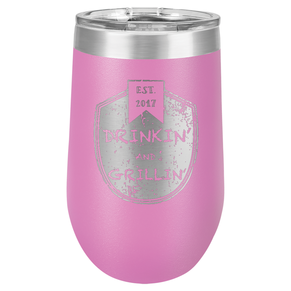 Drinkin & Grillin - Stemless Wine Tumbler
