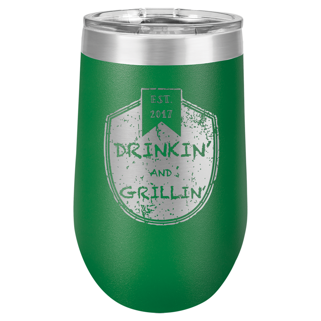 Drinkin & Grillin - Stemless Wine Tumbler