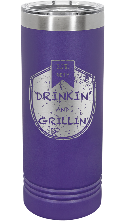 Drinkin & Grillin - Skinny Tumbler