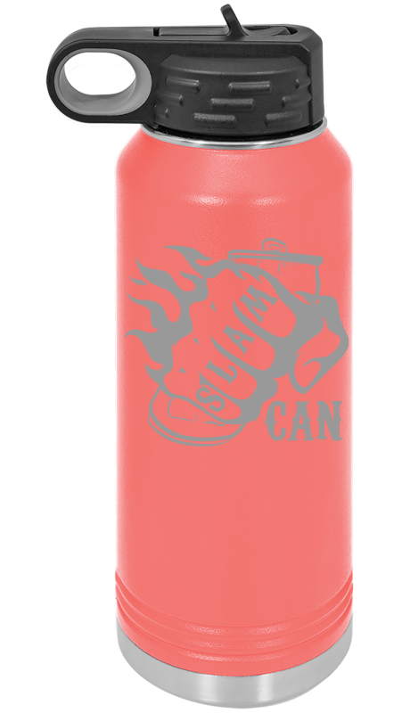 SlamCan Nation - Water Bottles — 12oz / Coral, 20oz / Coral, 32oz / Coral, 40oz / Coral