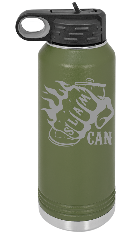 SlamCan Nation - Water Bottles — listing image for Olive Green options