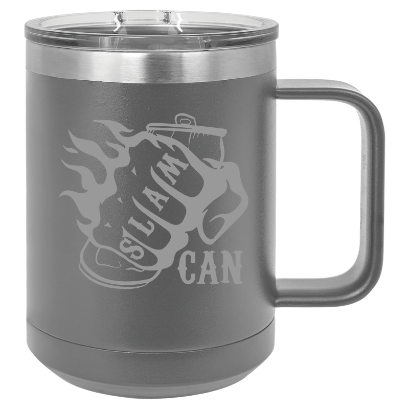 SlamCan Nation - Travel Mugs — listing image for 15oz, Dark Gray options