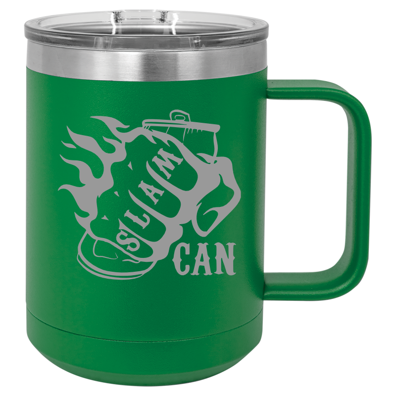 SlamCan Nation - Travel Mugs — listing image for 15oz, Green options
