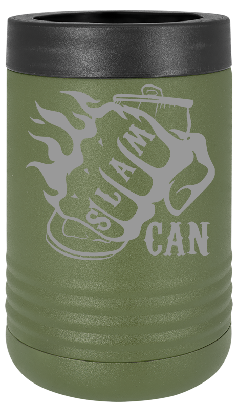 SlamCan Nation - Hard Sided Koozies — listing image for Standard (12oz Can), Olive Green options