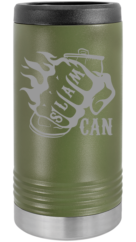 SlamCan Nation - Hard Sided Koozies — listing image for Slim (Redbull / Ultra), Olive Green options