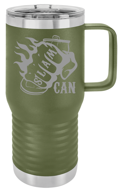 SlamCan Nation - Travel Mugs — listing image for 20oz, Olive Green options