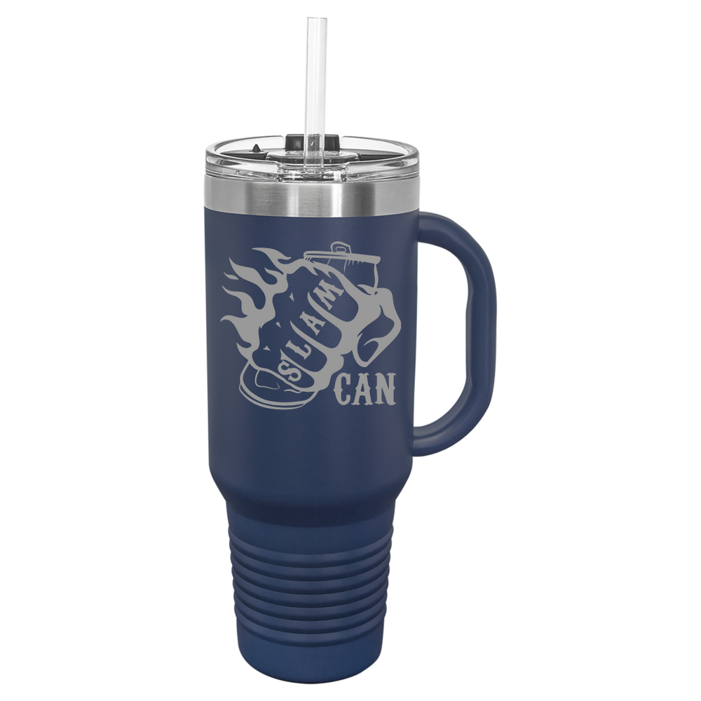 SlamCan Nation - Travel Mugs — listing image for 40oz, Navy Blue options
