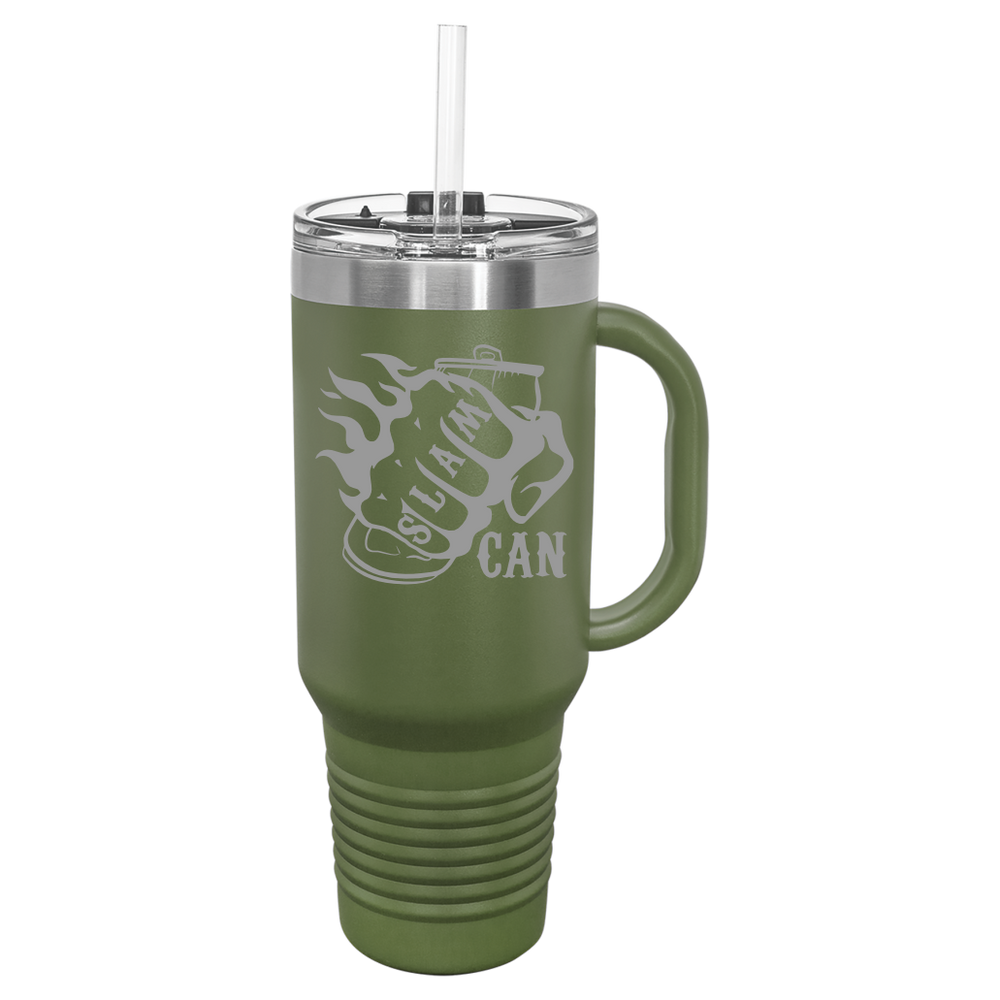SlamCan Nation - Travel Mugs — listing image for 40oz, Olive Green options