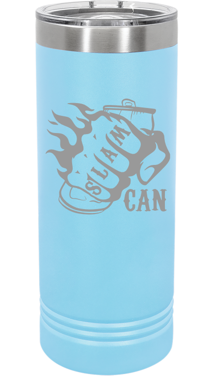 SlamCan Nation - 22oz Skinny Tumbler — listing image for 22oz, Light Blue options