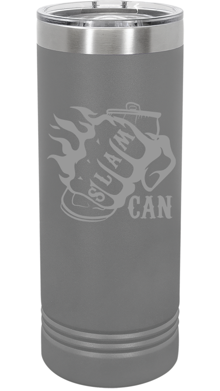 SlamCan Nation - 22oz Skinny Tumbler — listing image for 22oz, Dark Gray options