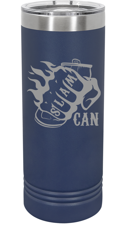 SlamCan Nation - 22oz Skinny Tumbler — listing image for 22oz, Navy Blue options