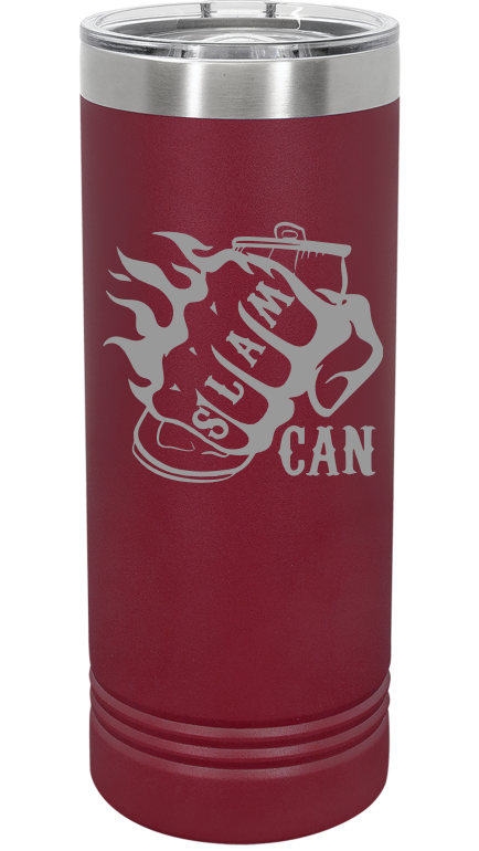 SlamCan Nation - 22oz Skinny Tumbler — listing image for 22oz, Maroon options