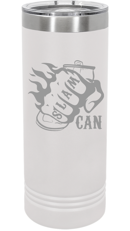SlamCan Nation - 22oz Skinny Tumbler — listing image for 22oz, White options