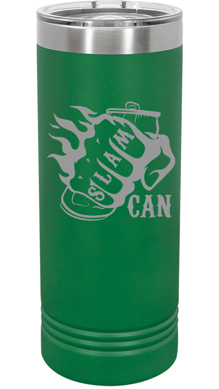 SlamCan Nation - 22oz Skinny Tumbler — listing image for 22oz, Green options