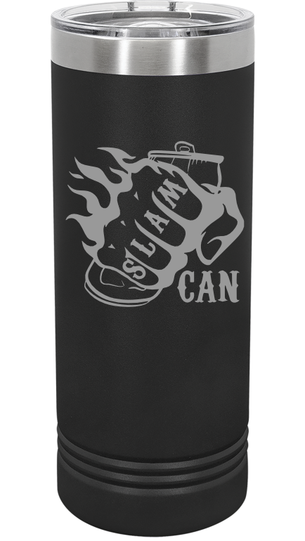 SlamCan Nation - 22oz Skinny Tumbler — listing image for 22oz, Black options