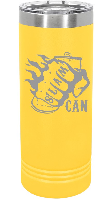 SlamCan Nation - 22oz Skinny Tumbler — listing image for 22oz, Yellow options