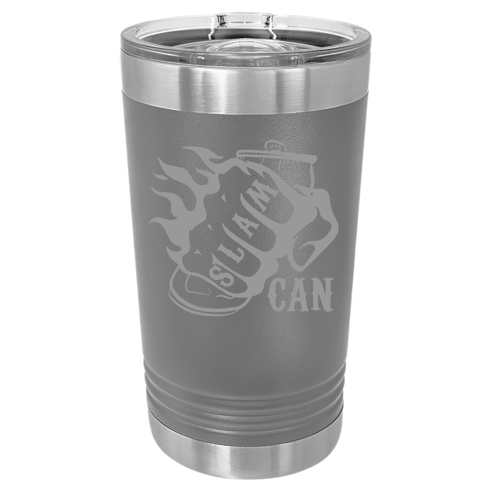 SlamCan Nation - Pint Tumbler — listing image for 16oz, Dark Gray options